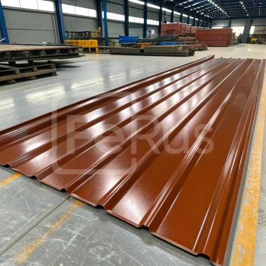 Профнастил С20 полиэстер (Zn100-180) 0,65х1100х1200 мм, RAL 8004