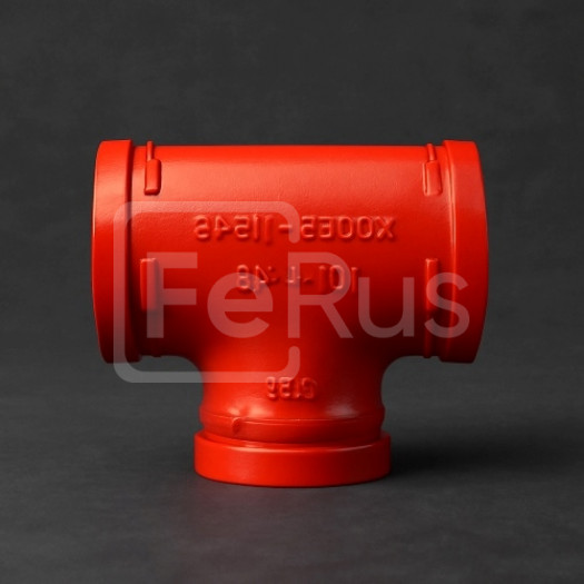 Переходной тройник под муфту грувлок ДУ 100x65 (ДН 108х76) 4x21/2